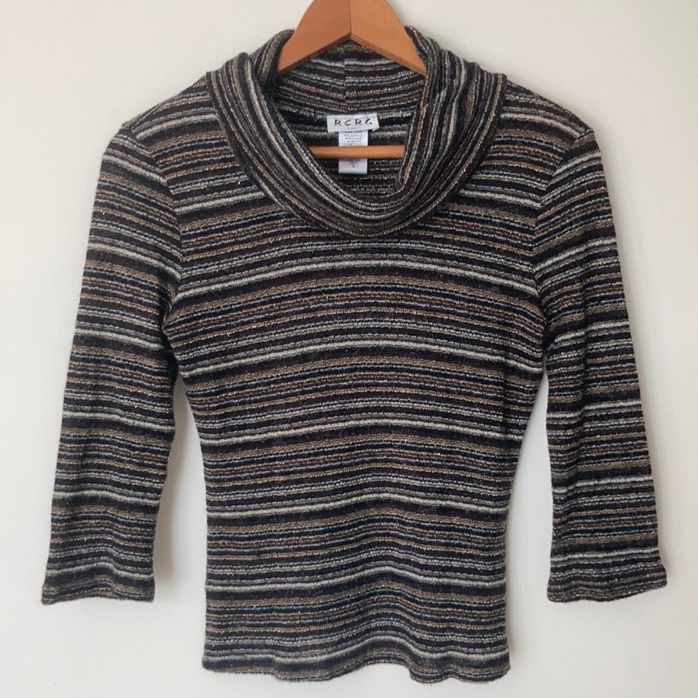 BCBG Paris Striped Knit Top